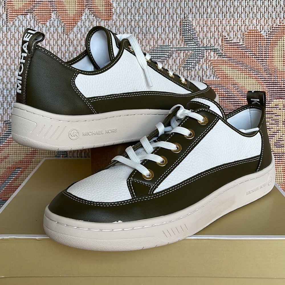 MICHAEL KORS
SHEA LACE UP
FAUX LEATHER
49F3SHFSIL
OLIVE
NEW - Picture 9 of 16